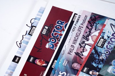 Lot 304 - A collection of thirty-one signed Doctor Who DVD and VHS sleeves