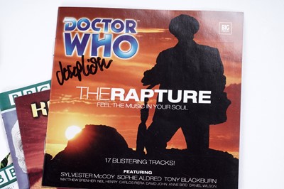 Lot 302 - A collection of signed Doctor Who book covers and CD sleeves