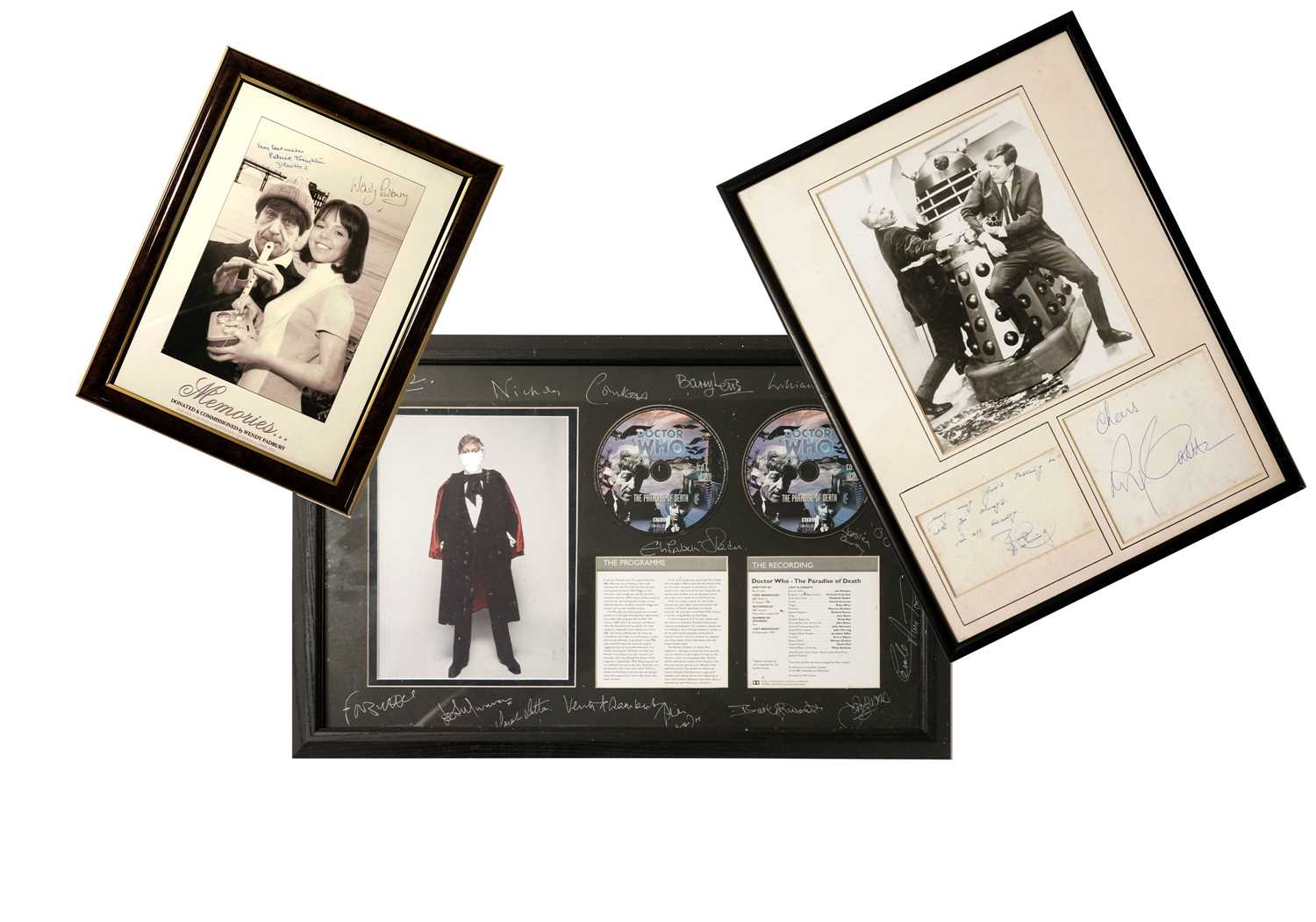 Lot 309 - Four items of signed Doctor Who memorabilia