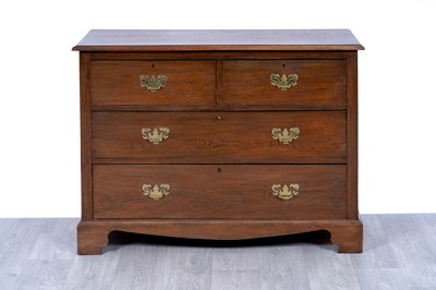 Lot 10 - A Georgian-style oak chest of drawers