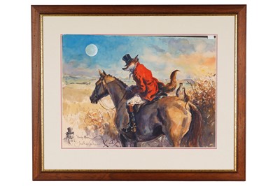 Lot 46 - Jonathan Walker - Morning Moon | watercolour