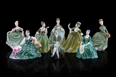 Lot 151 - Eight Royal Doulton figures