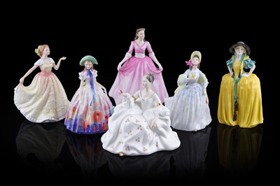 Lot 152 - Six Royal Doulton figures