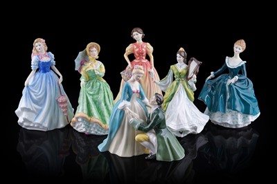 Lot 153 - Six Royal Doulton figures