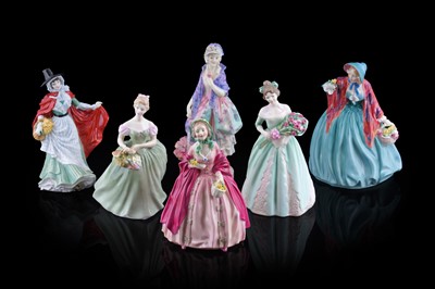 Lot 154 - Six Royal Doulton figures