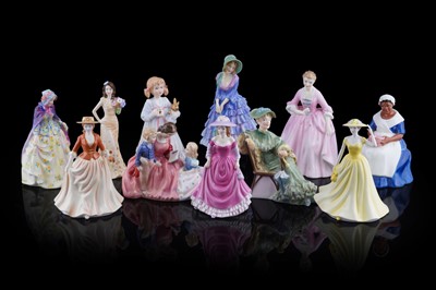 Lot 155 - Eleven Royal Doulton figures