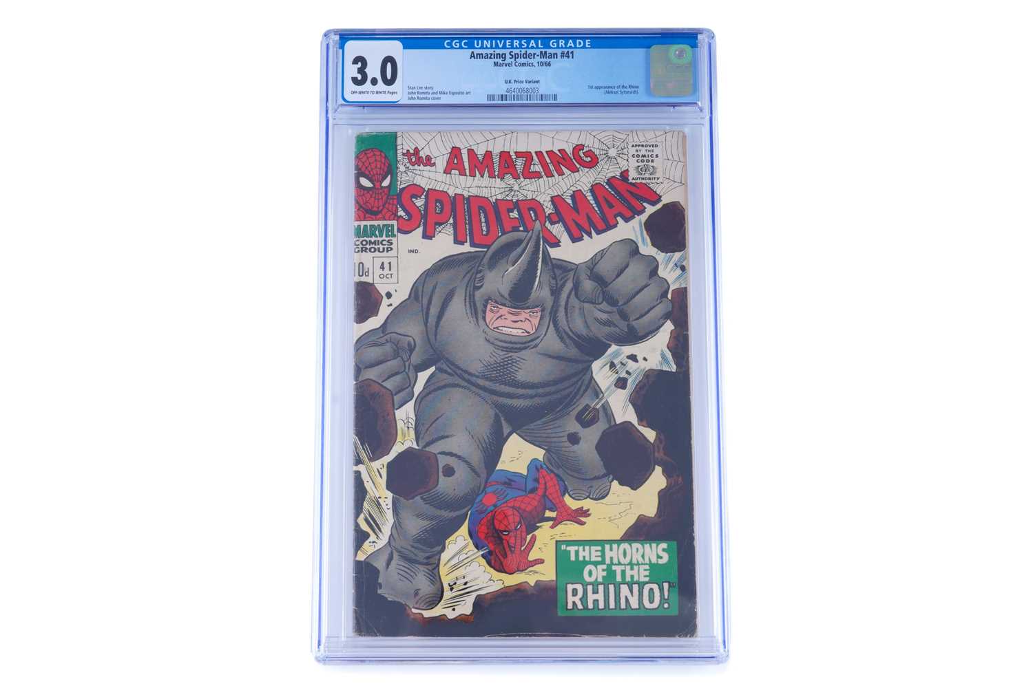 Lot Marvel Comics The Amazing Spider-Man No. 41, CGC 3.0