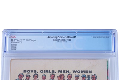 Lot Marvel Comics The Amazing Spider-Man No. 41, CGC 3.0