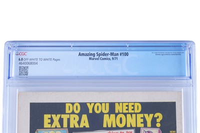 Lot Marvel Comics The Amazing Spider-Man No. 100, CGC 6.0