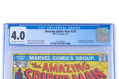 Lot Marvel Comics The Amazing Spider-Man No. 129, CGC 4.0