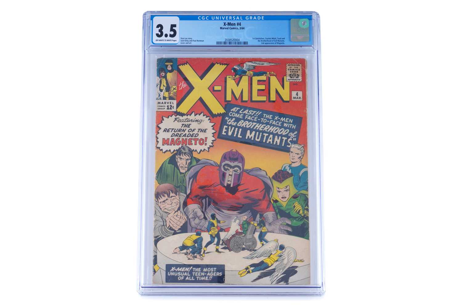 Lot Marvel Comics The Uncanny X-Men No. 4, CGC 3.5