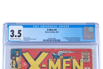 Lot Marvel Comics The Uncanny X-Men No. 4, CGC 3.5