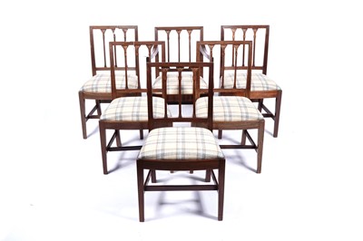 Lot 59 - A set of twelve Regency style mahogany dining chairs