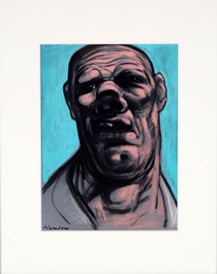 Lot 90 - Peter Howson - The Pugilist in Blue | pastel