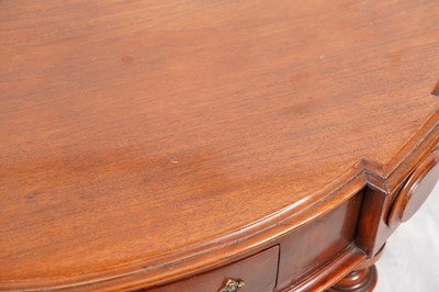 Lot 61 - A Victorian mahogany demilune console table
