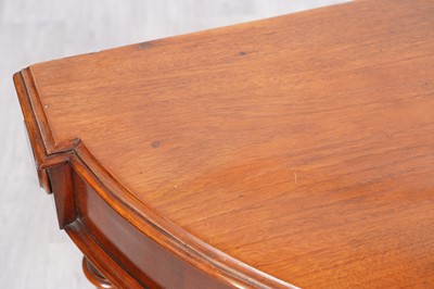 Lot 61 - A Victorian mahogany demilune console table