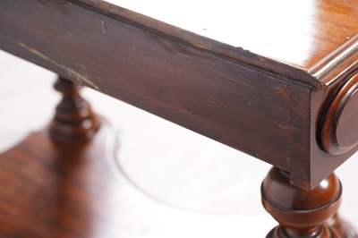 Lot 61 - A Victorian mahogany demilune console table