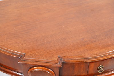 Lot 61 - A Victorian mahogany demilune console table