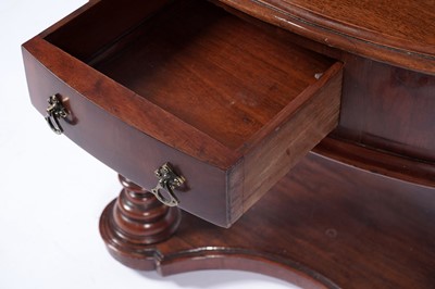 Lot 61 - A Victorian mahogany demilune console table