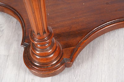 Lot 61 - A Victorian mahogany demilune console table