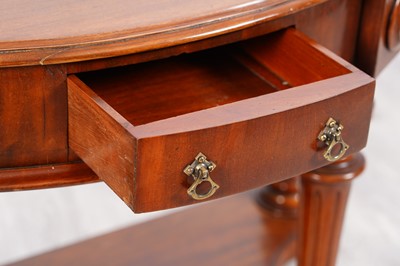 Lot 61 - A Victorian mahogany demilune console table
