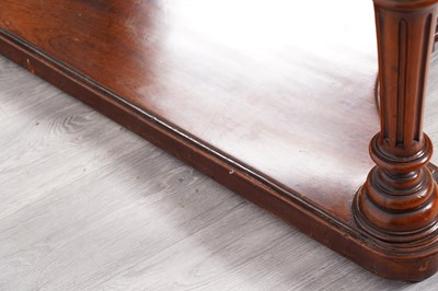 Lot 61 - A Victorian mahogany demilune console table