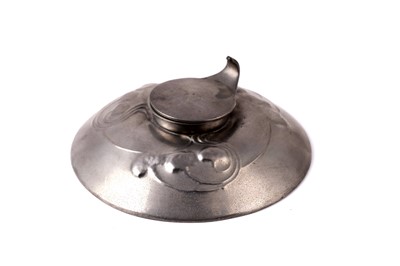 Lot 351 - Archibald Knox for Liberty & Co: a Tudric pewter inkwell