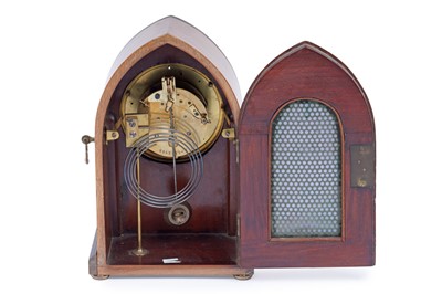 Lot 182 - An Edwardian inlaid mahogany mantel clock
