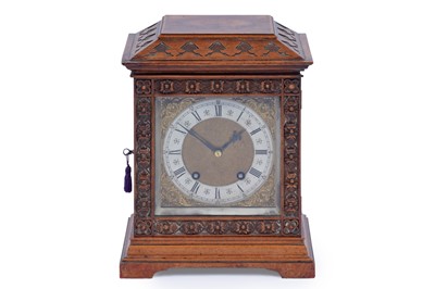 Lot 183 - Lezkirch: a burr walnut and walnut 8-day mantel clock
