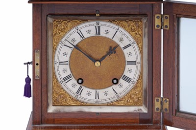 Lot 183 - Lezkirch: a burr walnut and walnut 8-day mantel clock
