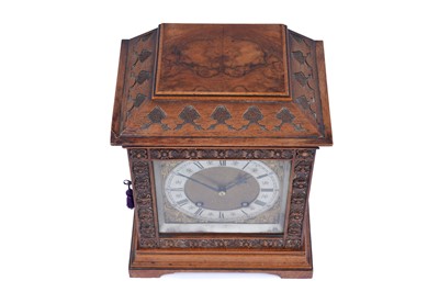 Lot 183 - Lezkirch: a burr walnut and walnut 8-day mantel clock
