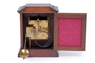 Lot 183 - Lezkirch: a burr walnut and walnut 8-day mantel clock
