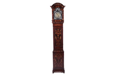 Lot 568 - Swedish style scumble painted 8-day longcase clock