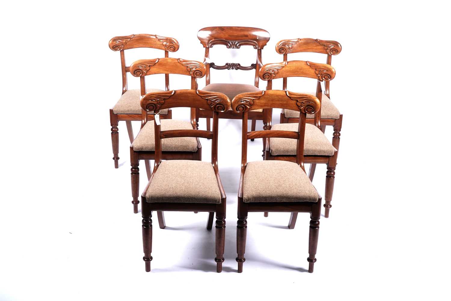 Lot 69 - A set of six Victorian mahogany dining chairs; and a similar carver