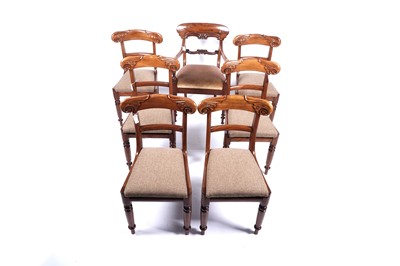 Lot 69 - A set of six Victorian mahogany dining chairs; and a similar carver
