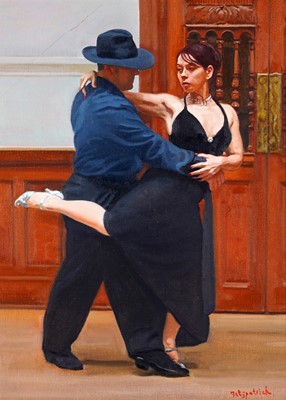 Lot 94 - Andrew Fitzpatrick - El Tango ya Termina | oil