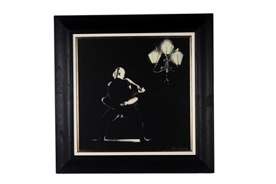 Lot 140 - Bill Blackwood - Dancing by Street Light | acrylic