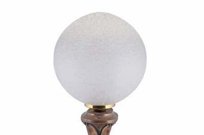 Lot 197 - A cold cast bronzed resin Art Deco style figural table lamp