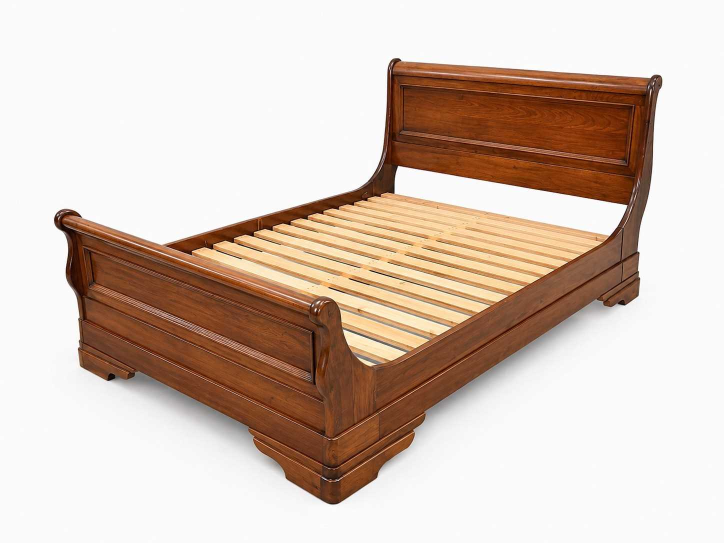 Lot 75 - Willis Gambier Limited: a French cherrywood sleigh bed