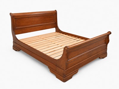 Lot 75 - Willis Gambier Limited: a French cherrywood sleigh bed