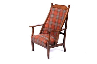 Lot 652 - An oak Arts and Crafts armchair