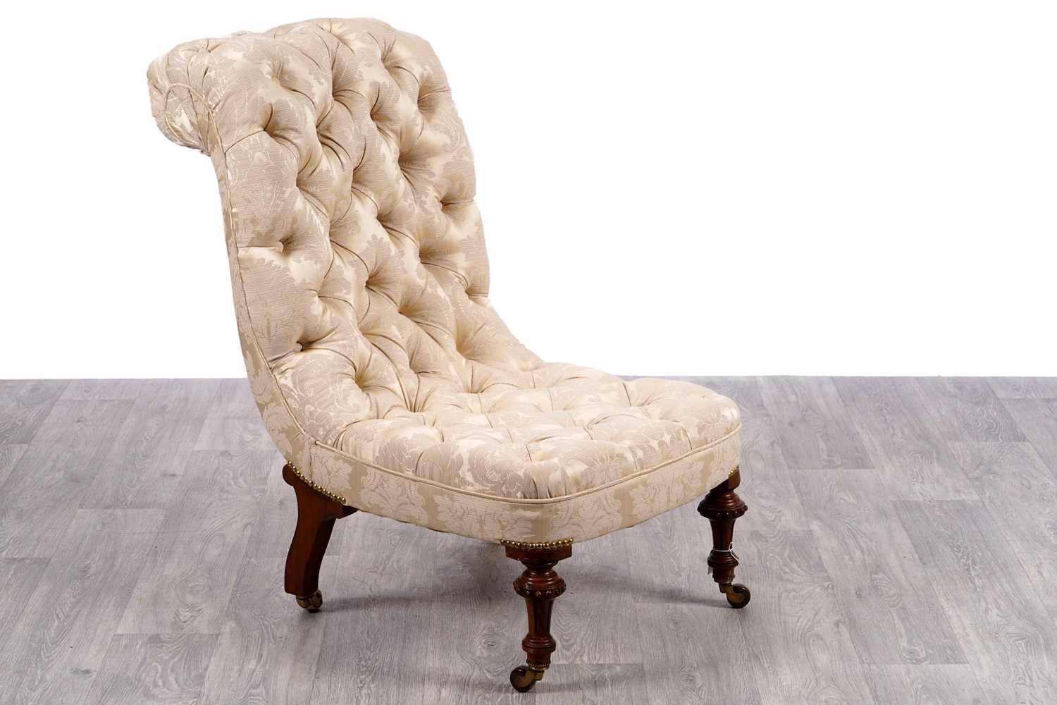 Lot 78 - A Victorian mahogany framed slipper chair