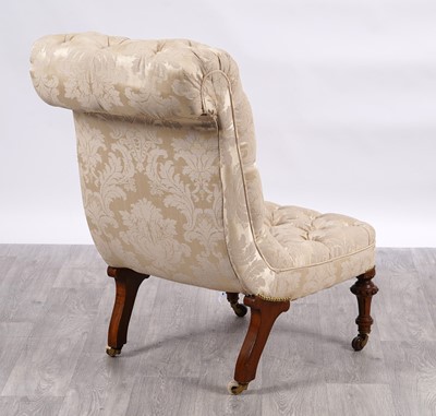 Lot 78 - A Victorian mahogany framed slipper chair