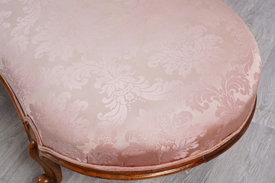 Lot 79 - A Victorian walnut framed chaise longue