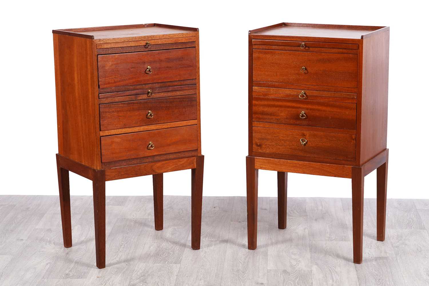 Lot 81 - A pair of mahogany side cabinets