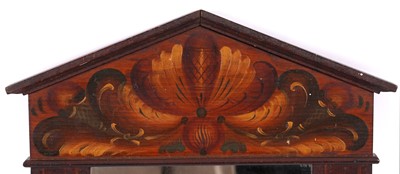 Lot 125 - A 19th Century folk art scumble decorated wall mirror