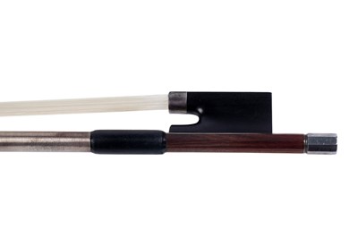 Lot 43 - A Hill violin bow; and a bow case for six bows