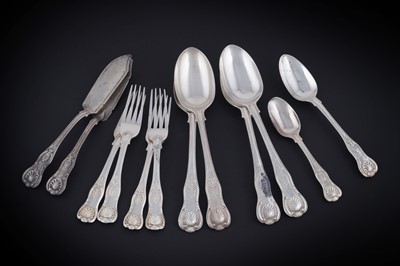 Lot 177 - Assorted silver Kings pattern flatware and cutlery
