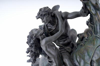 Lot 109 - A bronze effect figural table lamp