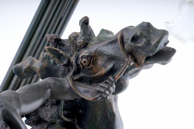 Lot 109 - A bronze effect figural table lamp